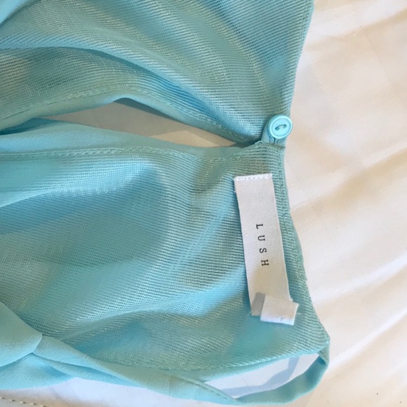 Light Blue Short Formal Dress - Picture 5 of 6